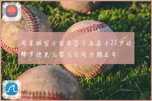 布莱顿官方宣布签下本菲卡21岁边锋罗德里戈雷戈合同为期五年